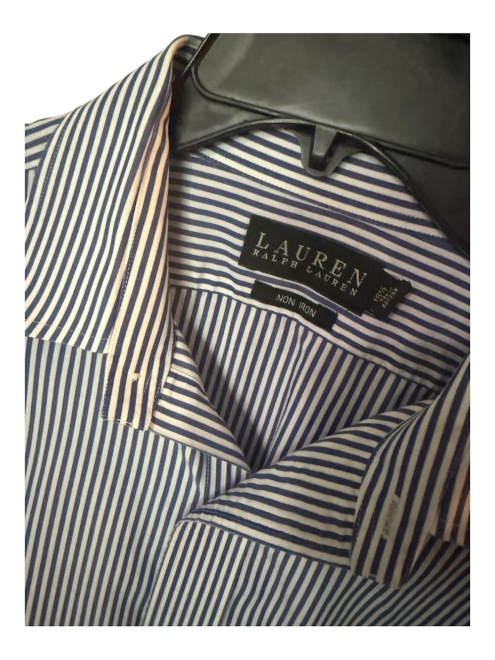 Ralph Lauren Blue and White Striped Dress Shirt